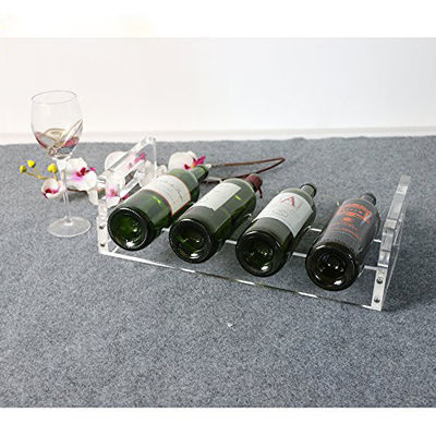 투명한 PMMA 아크릴 와인 랙 쌓아 올릴 수 있는 18.9x8x4cm 사이즈